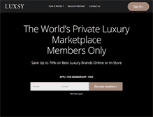 Tablet Screenshot of luxsy.com